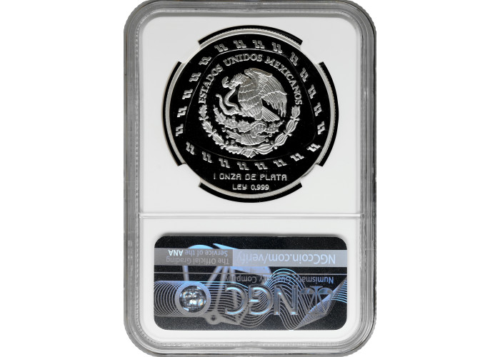 Mexico 5 pesos 1998 Mo, NGC PF68 UC, "Quetzalcoatl" silver coin