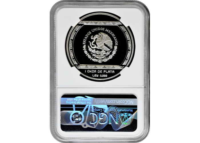 Mexico 5 pesos 1993, NGC PF68 UC, "Veracruz - Palma Con Cocodrilo" silver coin