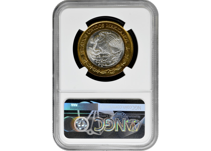 Mexico 20 pesos 1993 Mo, NGC MS64, "Miguel Hidalgo (1753 - 1811)"