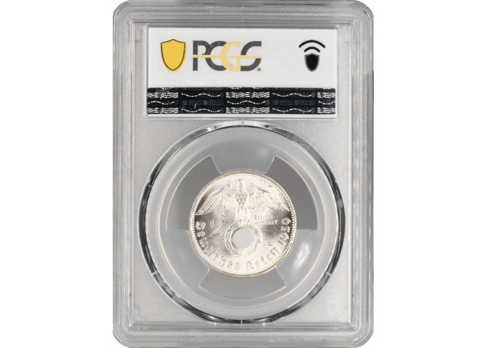 Germany - Third Reich 2 reichsmark 1939 B, PCGS MS62, "Nazi Germany (1933-1945)"