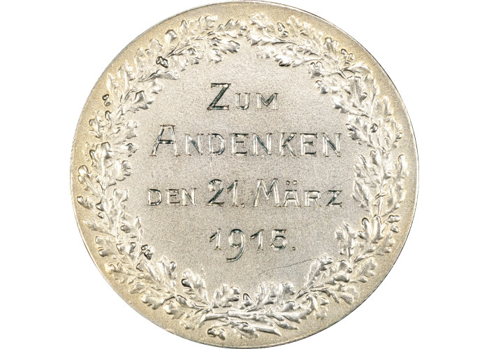 Deutschland Silbermedaille 1915, PCGS MS63, "Zum Andenken den 21 März" Top Pop