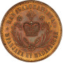 Madagascar 10 centimes 1883, PCGS SP64 RB, "Queen Ranavalona III (1883 - 1897)"