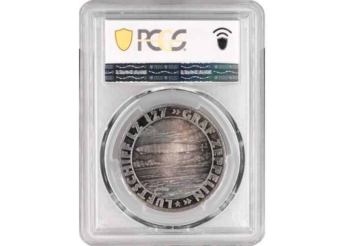 Weimar Republic silver medal 1928, PSGS SP63, "Zeppelin World Tour" KAISER-493