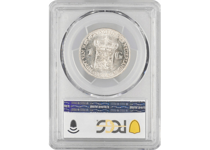 Netherlands 1 gulden 1944 P, PCGS AU58, "Queen Wilhelmina (1890 - 1948)"
