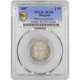 Belgium 1 franc 1887 Flemish, PCGS AU58, "King Leopold II (1865 - 1909)"