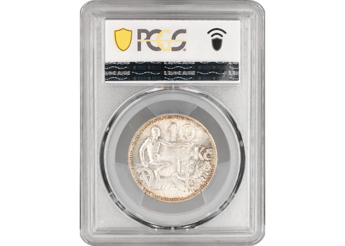 Czechoslovakia 10 korun 1931, PCGS MS66, "First Republic (1919 - 1938)" Top Pop