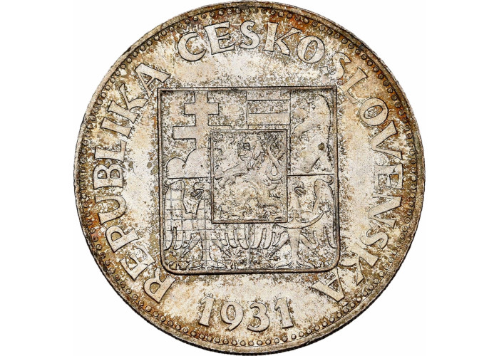 Czechoslovakia 10 korun 1931, PCGS MS66, "First Republic (1919 - 1938)" Top Pop