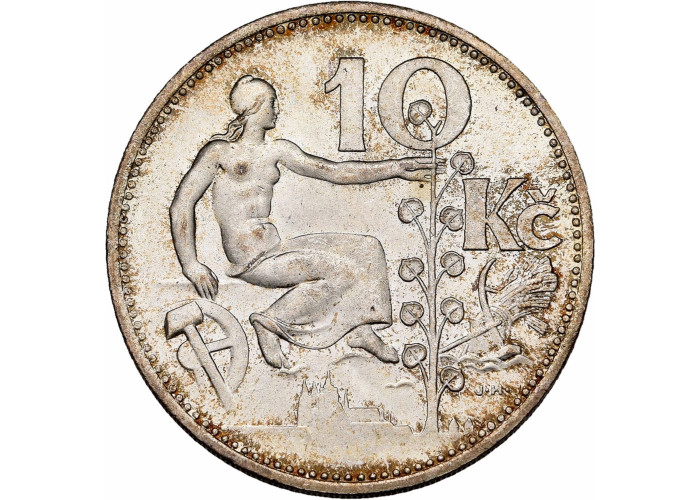 Czechoslovakia 10 korun 1931, PCGS MS66, "First Republic (1919 - 1938)" Top Pop