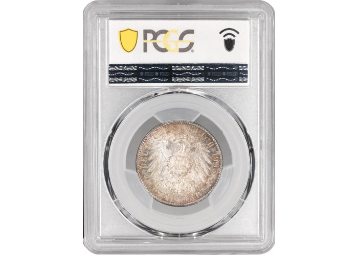Saxony 2 mark 1905 E, PCGS MS63, "King Friedrich August III (1904 - 1918)"