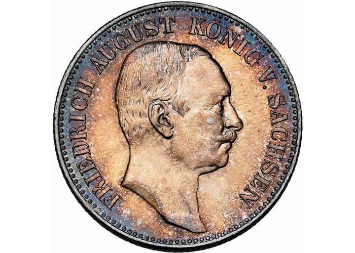 Saxony 2 mark 1905 E, PCGS MS63, "King Friedrich August III (1904 - 1918)"