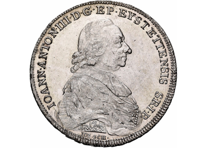 Eichstatt 1 thaler 1783, PCGS MS62, "John Anthony III of Zehmen (1781 - 1790)"