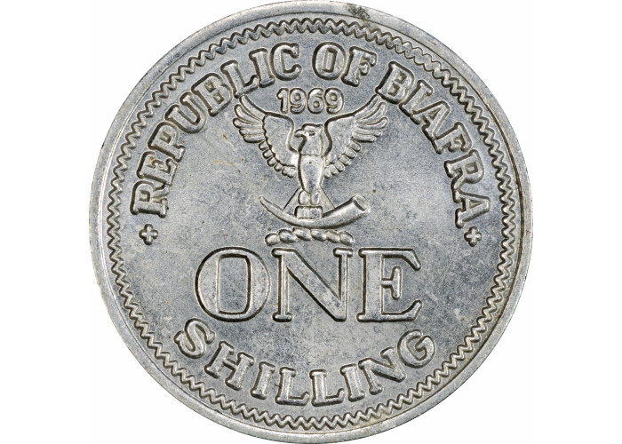 Biafra "ONE" shilling 1969, PCGS MS63, "Republic of Biafra (1967 - 1970)" RARE