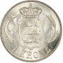 Дания 1 крона 1916 г. VBP, PCGS MS65, "Король Кристиан X (1912 - 1947)"
