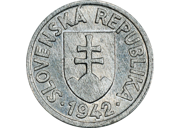 Slovakia 5 halierov 1942, PCGS MS64, "Slovak Republic (1939 - 1945)"