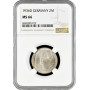 Germany 2 reichsmark 1936 D, NGC MS66, "Nazi Germany (1933 - 1945)" Top Pop 1/0