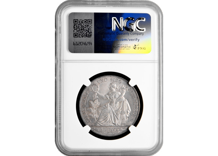 Bavaria 1 thaler 1871, NGC MS64, "Germany Victory in Franco-Prussian War"
