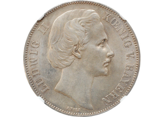 Bavaria 1 thaler 1871, NGC MS64, "Germany Victory in Franco-Prussian War"