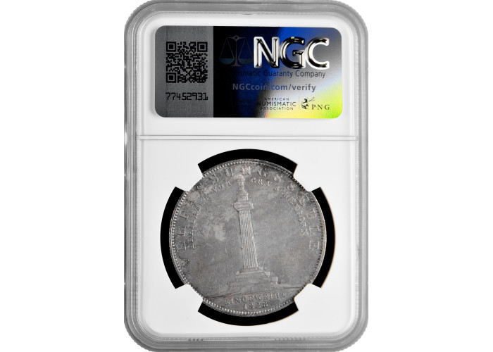 Bavaria 1 thaler 1828, NGC MS62, "Constitution Momument Dedication" silver coin