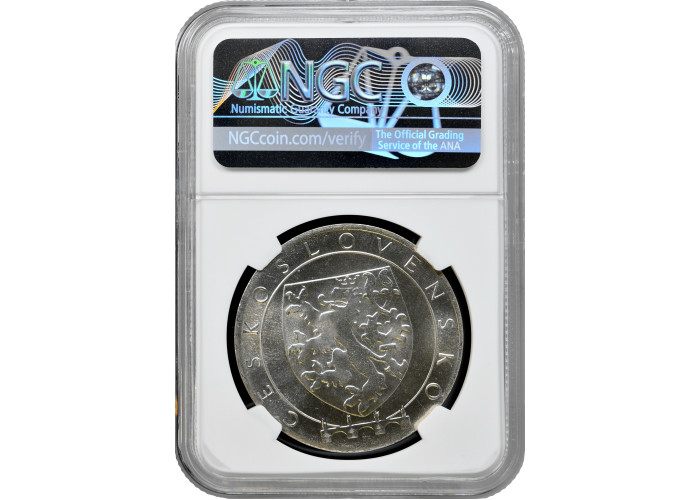 Czechoslovakia 100 korun 1974, NGC MS65 PROBA, "Janko Jesensky" silver coin