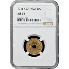 Französisch-Äquatorialafrika 10 Centime 1943, NGC NS64, "Kolonie (1942 - 1958)"