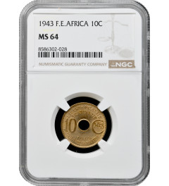 French Equatorial Africa 10 centimes 1943, NGC NS64, "French colony (1942-1958)"