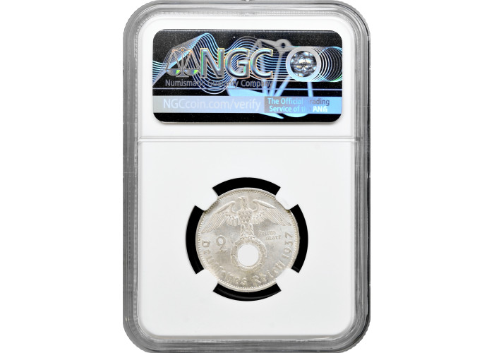 Germany - Third Reich 2 reichsmark 1937 A, NGC MS63, "Nazi Germany (1933-1945)"