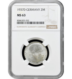 Germany - Third Reich 2 reichsmark 1937 D, NGC MS63, "Nazi Germany (1933-1945)"