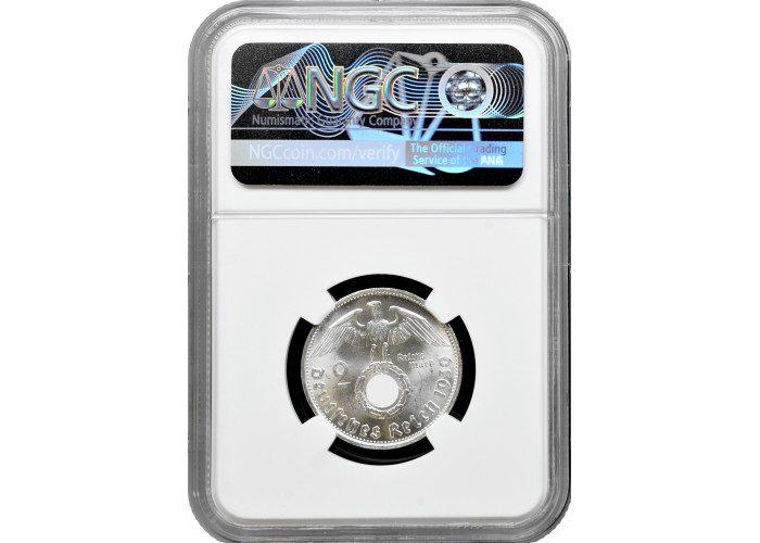 Germany - Third Reich 2 reichsmark 1939 B, NGC MS63, "Nazi Germany (1933-1945)"