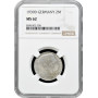 Germany - Third Reich 2 reichsmark 1939 D, NGC MS62, "Nazi Germany (1933-1945)"