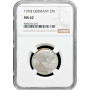 Germany - Third Reich 2 reichsmark 1939 J, NGC MS62, "Nazi Germany (1933-1945)"
