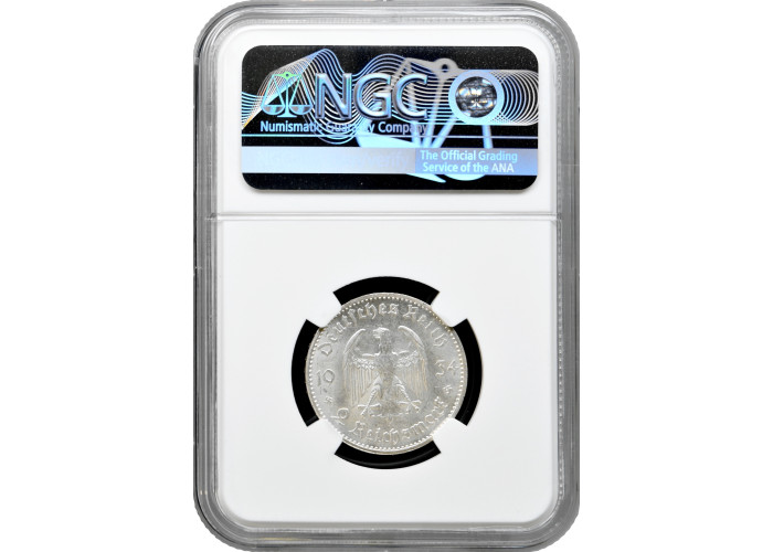 Germany - Third Reich 2 reichsmark 1934 A, NGC MS63, "Potsdam Garrison Church"