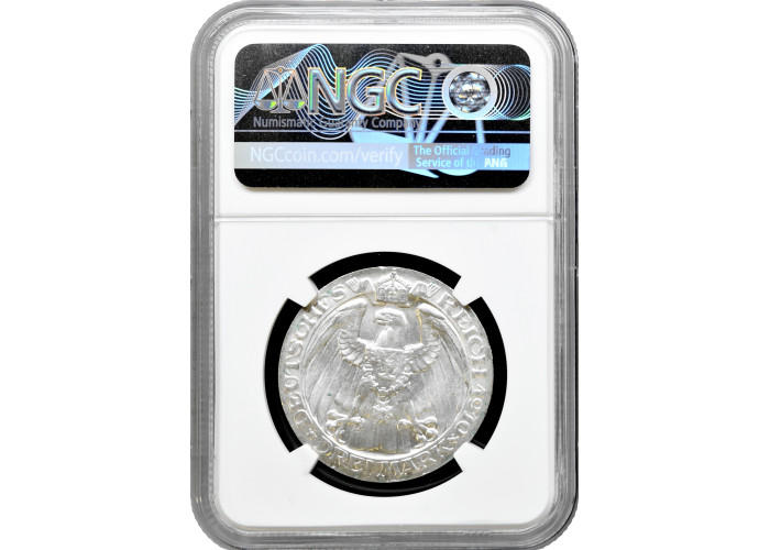 Prussia 3 mark 1910 A, NGC MS63+, "Berlin University" silver coin