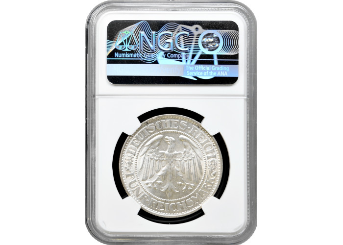 Germany 5 reichsmark 1932 F, NGC MS63, "Oak Tree: Weimar Republic (1924 - 1938)"