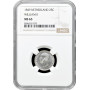 Netherlands 25 cents 1849, NGC MS65, "King William II (1840 - 1849)" Pop 2/1