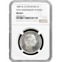 Denmark 2 kroner 1888 HC CS, NGC MS66+, "25th Anniversary of Reign" silver coin