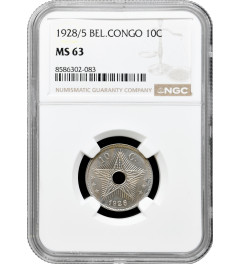 Belgian Congo 10 centimes 1928/5, NGC MS63, "Belgian colony (1909 - 1949)"
