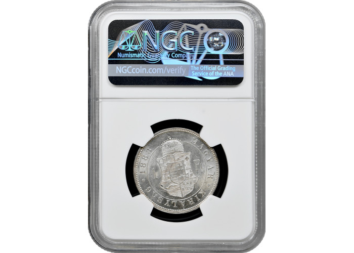 Ungarn 1 Forint 1883 KB, NGC MS61, "Kaizer Franz Joseph I (1848 - 1916)"