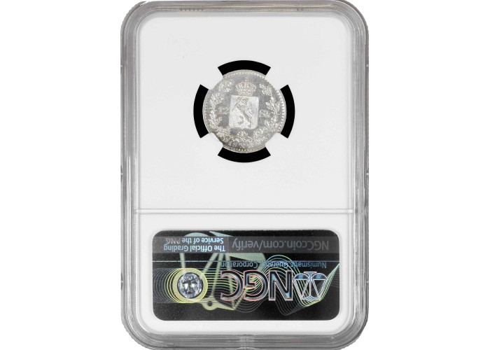 Norway 12 skilling 1873, NGC MS61, "King Oscar II (1872 - 1905)"