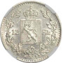 Norway 12 skilling 1873, NGC MS61, "King Oscar II (1872 - 1905)"