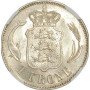 Denmark 1 krone 1892 CS, NGC MS63, "King Christian IX (1873 - 1906)"