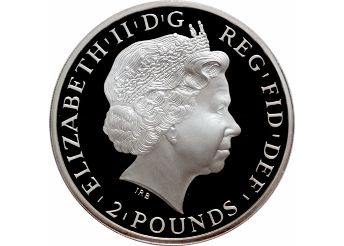 Grossbritannien 2 Pfund 2014, NGC PF69 UC, "Stehende Britannia mit einem Löwen"