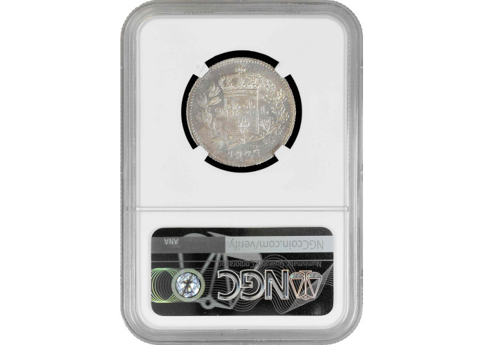 Lucca 2 Lire 1837, NGC MS63, "Herzog Carlo Ludovico di Borbone (1824 - 1847)"