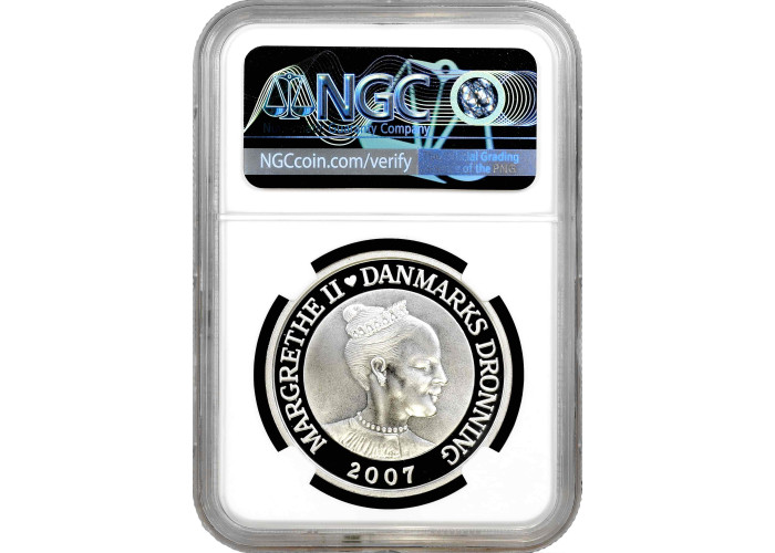 Denmark 10 kroner 2007, NGC MS69, "Fairy tale - Nightingale" Top Pop