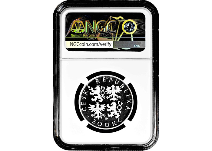 Czech Republic 200 korun 2001, NGC PF69 UC, "100th Anniversary - Birth of Jaroslav Seifert" Top Pop
