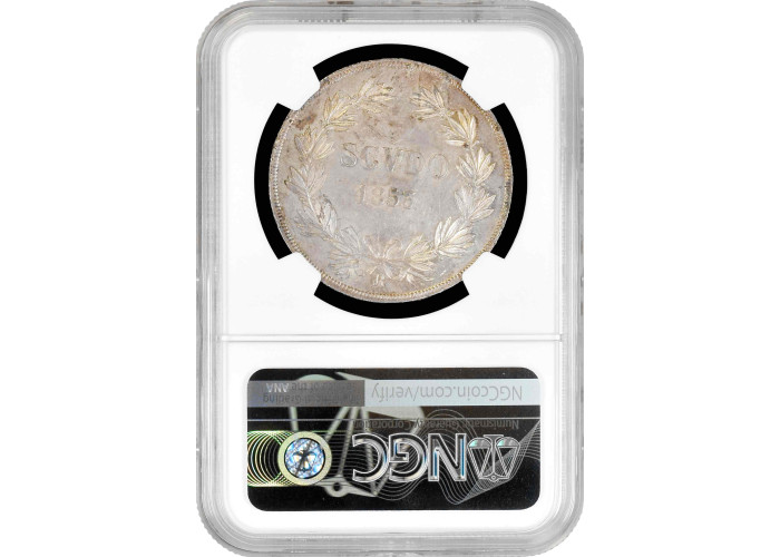 Kirchenstaat 1 Scudo 1853 VII R, NGC MS63, "Papst Pius IX (1846 - 1878)"