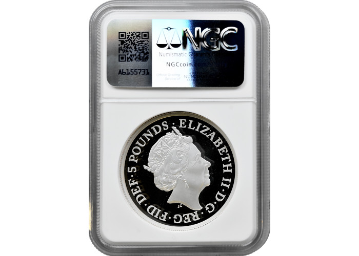 Great Britain 5 pounds 2021, NGC PF69 UC, "Britannia Portrait" 2 oz silver coin