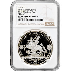 Nurnberg 1 thaler 1766 (1978), NGC PF67 UC RESTRIKE, "Nürnberg (1754 - 1807)"