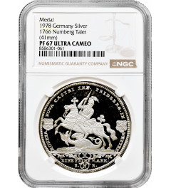 Nurnberg 1 thaler 1766 (1978), NGC PF67 UC RESTRIKE, "Nürnberg (1754 - 1807)"