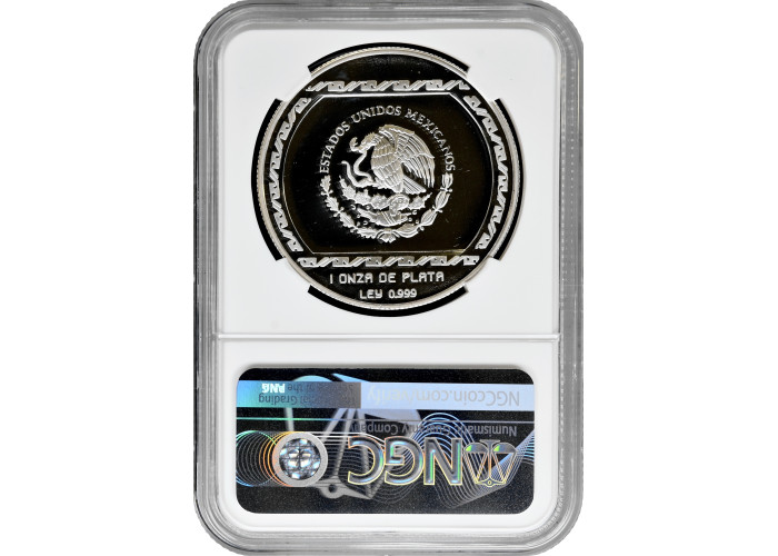 Mexico 5 pesos 1993, NGC PF69 UC, "Veracruz - Carita Sonriente (Smiling face)"