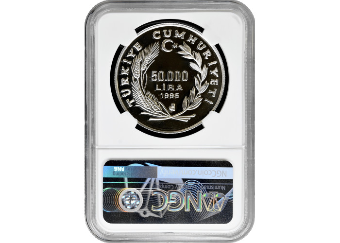 Turkey 50.000 lira 1995, NGC PF69 UC, "525th Anniv. - Birth of Piri Reis"Top Pop